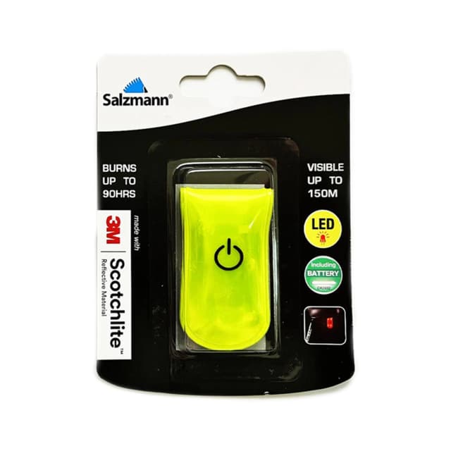 Magnetyczny klips LED Salzmann, odblaskowy i praktyczny klips do mocowania, wykonany z 3M Scotchlite
