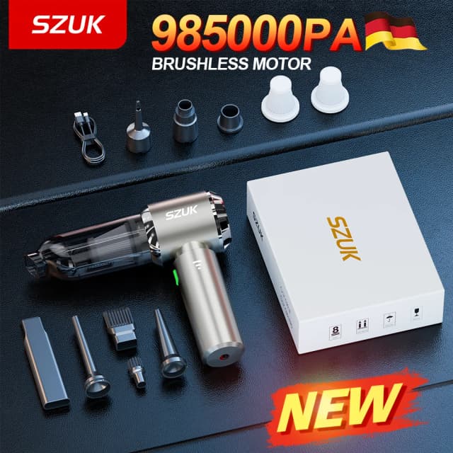 SZUK-aspiradora portátil de mano C012 para coche, miniaspirador potente de 985000PA, inalámbrico, Robot aspiradora para coche aspiradorá de mano aspirador de mano potente mini aspiradora portátil