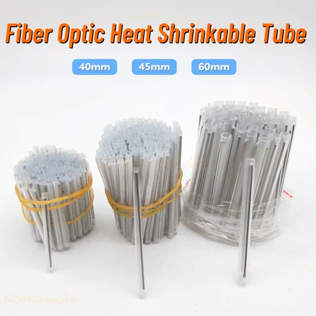 500 sztuk rurki termokurczliwej 40/45/60mm 1pin 2pin Smoove światłowód Splice Protector Tubo kabel koszulki termokurczliwe rękawy