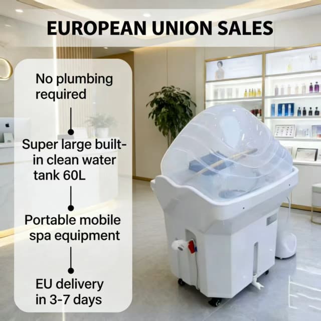 Mobile spa equipment with water circulation and steam machine, suitable for beauty salon, massage spa center