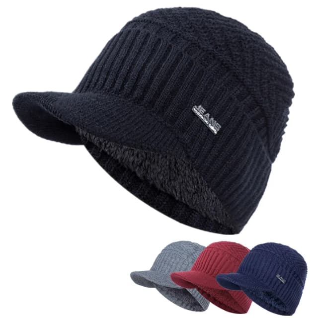 Unisex Ciepłe czapki zimowe Stylowe dodanie futra Miękka czapka z daszkiem Grube zimowe czapki z dzianiny dla mężczyzn i kobiet Dropshipping