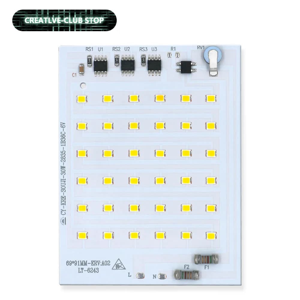 Inteligentny układ scalony LED 10W 20W 30W 50W 100W 3500K Koraliki świetlne LED dużej mocy 220V 2835 SMD Lampa LED do wnętrz na zewnątrz DIY