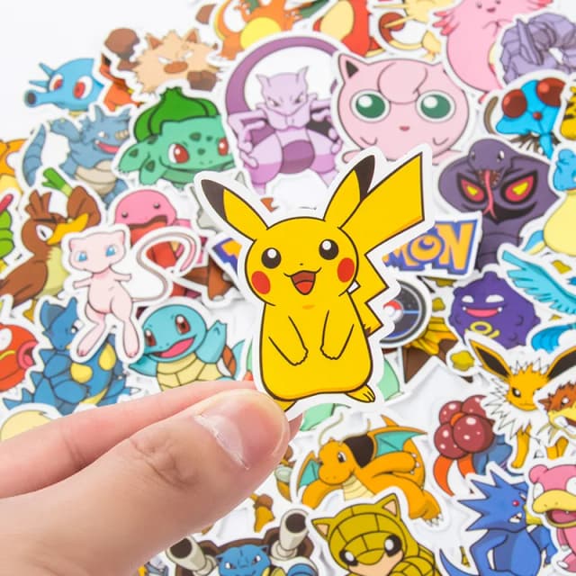 50/100 sztuk Pokemon naklejki Kawaii Pikachu deskorolka rower gitara Laptop dla dzieci wodoodporne naklejki zabawki