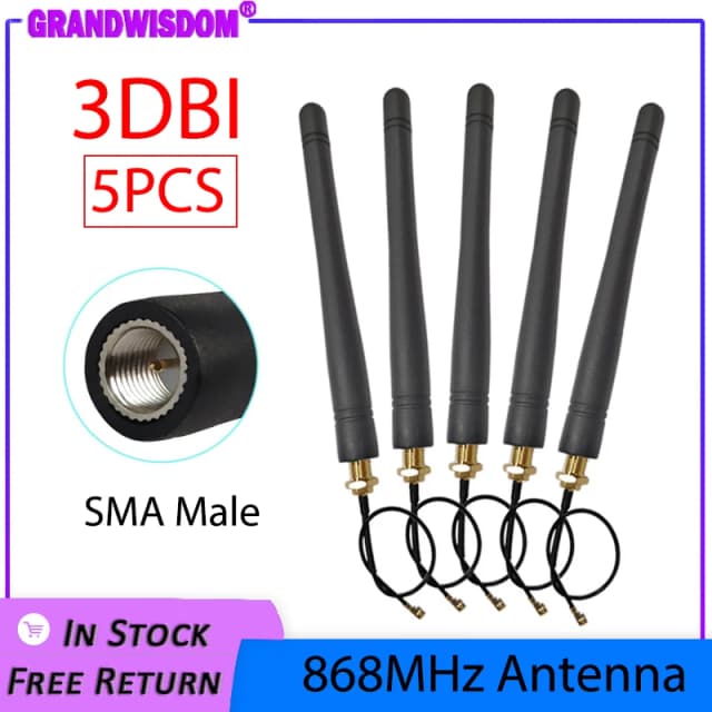868MHz 915MHz lora Antena 3dbi SMA Złącze męskie GSM 915 MHz 868 IOTantena antenne wodoodporny +21cm RP-SMA/u.FL Pigtail Cable