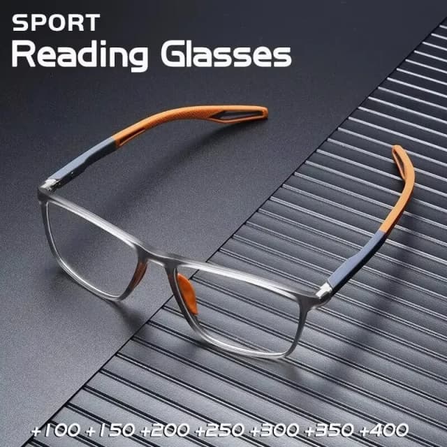 Okulary do czytania CLLOIO męskie damskie z filtrem światła niebieskiego, sportowe okulary modne, soczewki na starczowzroczność w stylu vintage +4.0 do +1.0 dioptrii