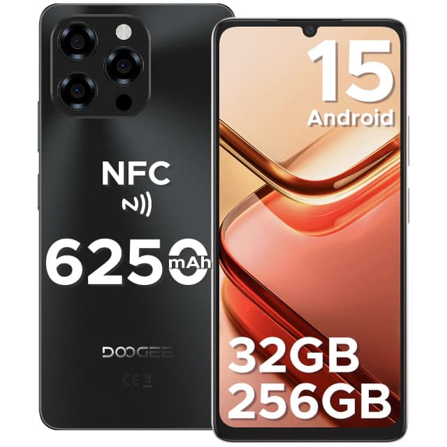 Globalna wersja smartfona DOOGEE Note58 Pro, ekran 6,75 cala HD+, 32 GB (8+24) 256 GB, bateria 6250 mAh, NFC, Android 15, telefon komórkowy