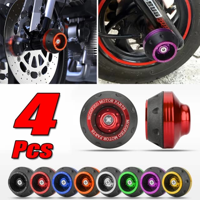 2/4 szt. Uniwersalne ochraniacze na koła motocyklowe, crash pady, ochraniacze przed upadkiem, aluminiowe slidery na przedni widelec motocrossowy