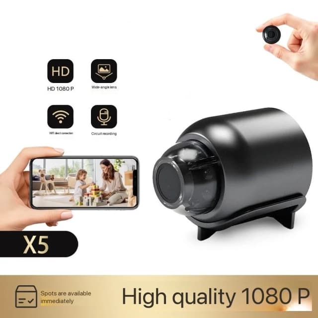Mini kamera 1080P HD WiFi bezprzewodowa z noktowizorem, detekcją ruchu, kamera wideo do monitoringu domu, rejestrator audio-wideo