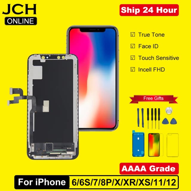 AAAA Grade dla iPhone 6 6S 7 8 Plus X XR XS MAX 11 LCD Perfect 3D Touch Screen Digitizer Assembly dla iPhone 12 13 PRO Display