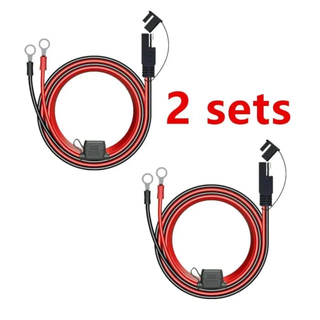 2-częściowy kabel SAE z szybkozłączem i złączem bezpiecznikowym O Przedłużacz adaptera ładowarki akumulatora Zacisk 16AWG