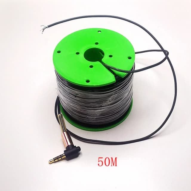 Kabel kamery podwodnej 4-żyłowy kabel kamery do obrazowania podwodnego 50M głowica słuchawek akcesoria wędkarskie do nurkowania