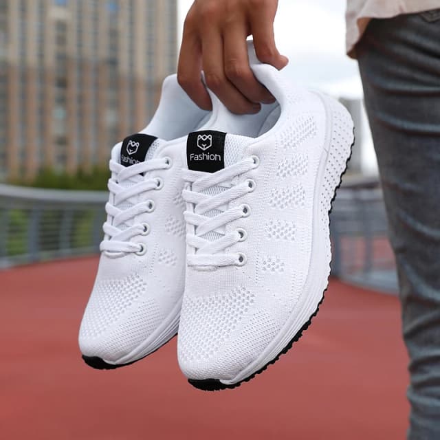 Damskie płaskie buty sportowe na co dzień siatkowe oddychające buty sportowe buty damskie platformy damskie trampki dla kobiet kosz Tenis Feminino