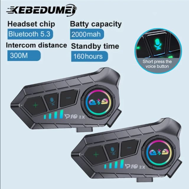 1/2 szt. Kask motocyklowy zestaw słuchawkowy Bluetooth bezprzewodowy domofon Intercomunicador Moto wodoodporny zestaw głośnomówiący słuchawki