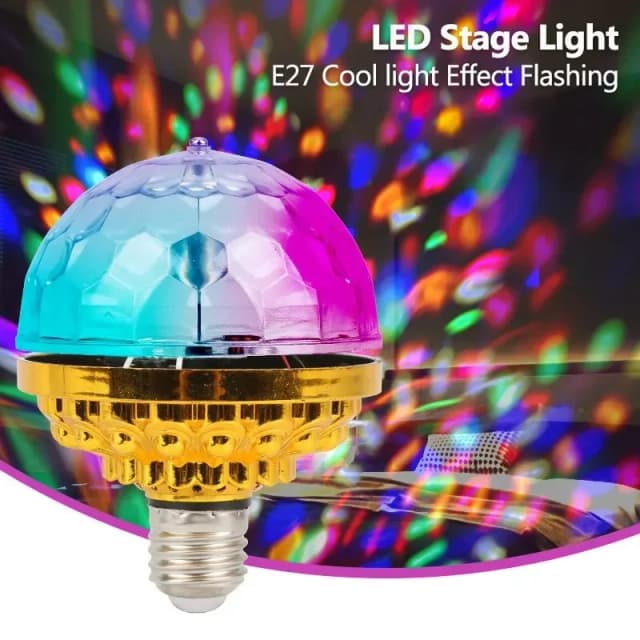 E27 światło sceniczne kolorowa mała magiczna kula obrotowa lampa sceniczna LED żarówka dla DJ Disco światło otoczenia