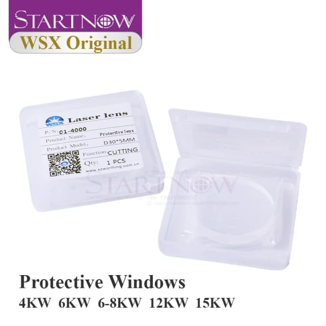 Startnow oryginalna soczewka ochronna 20x2mm 4KW 1064nm laserowe okna ochronne 30x 5 soczewka lasera do głowicy tnącej WSX KC13/15