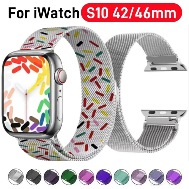 Pasek mediolański do zegarka Apple Watch 49 mm 45 mm 44 mm 42 mm 41 mm 40 mm 38 mm Bransoleta Iwatch Series10 9 8 7 6 5 4 3 2 SE Ultra Correa