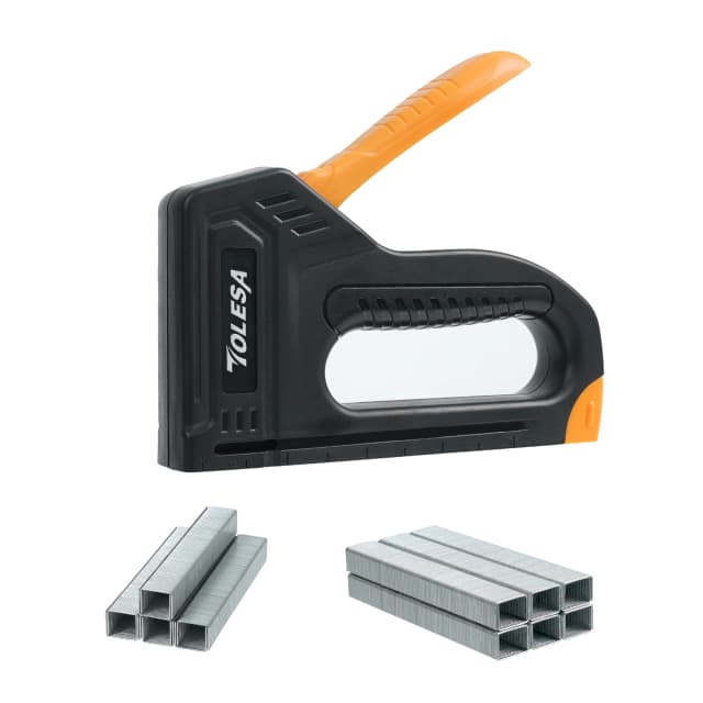 TOLESA lekki pistolet do zszywania do tapicerki drewnianej pistolet do zszywania z 1200 szt. zszywek zszywacz do tkanin pistolet do rzemiosła DIY dekoracje