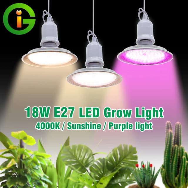E27 18W Full Spectrum LED Grow Light Sunlike Phytolamp Żarówka dla roślin Kwiat Szklarnia Namiot Hydroponiczny