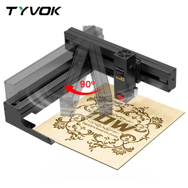 Tyvok grawer laserowy Spider A1 z Wifi sterowanie offline Bluetooth 5W/10W maszyna do cięcia i grawerowania laserowego narzędzia dla majsterkowiczów 445 ± 5nm