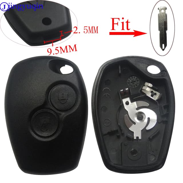 jingyuqin 2 przyciski Uncut Blank Blade Wymienny pokrowiec na kluczyk samochodowy do Renault Dacia Modus Clio 3 Twingo Kangoo Key Shell