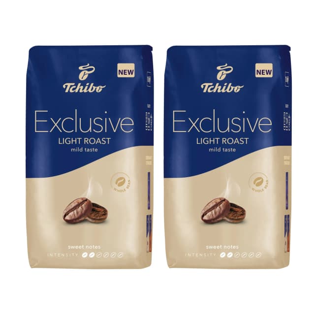 2x Kawa ziarnista TCHIBO Exclusive Light Roast 1 kg