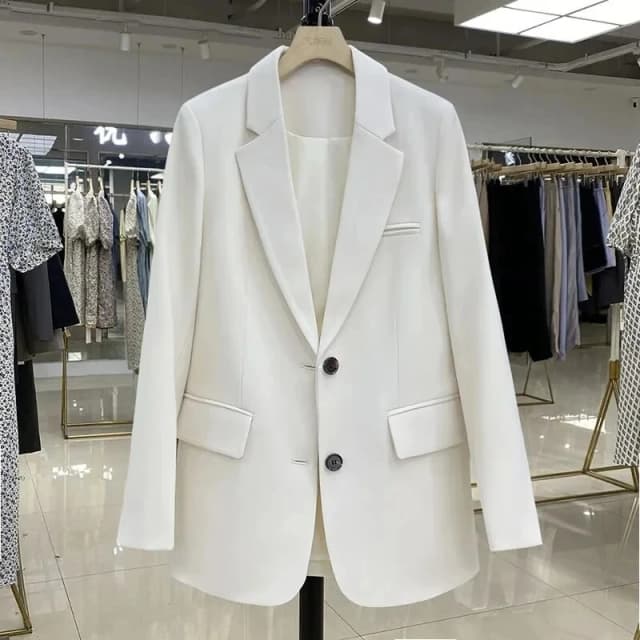 Nowa marynarka damska na wiosnę 2026, elegancka marynarka biurowa, damska marynarka w stylu vintage, luźna, w stylu koreańskim, mały żakiet, 20 kolorów