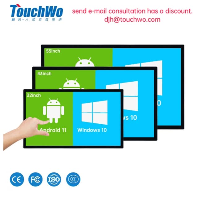 Interaktywna tablica dotykowa TouchWo 32 43 55 65 cali, monitor dotykowy, komputer dotykowy All-in-One, inteligentna tablica do biura i sali lekcyjnej.