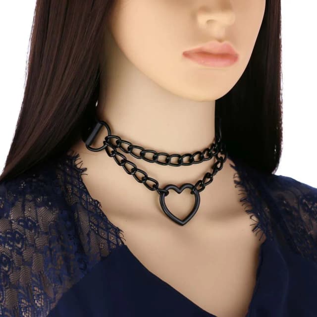 Vintage czarny łańcuszek taniec jazzowy naszyjnik Punk Rock Choker PU skóra Goth nity kołnierz do klubu na imprezę gotycka biżuteria Harajuku