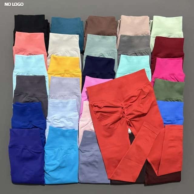Legginsy sportowe damskie bez logo, wysoka elastyczność, szorty modelujące pośladki, bezszwowe spodnie do jogi, kontrola brzucha, legginsy do ćwiczeń fitness.