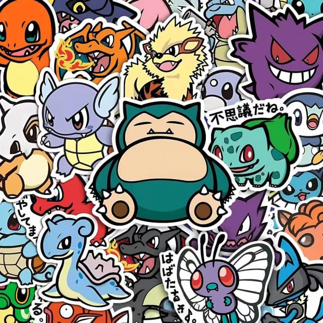 56 SZTUK Uroczych Naklejek Anime Pokemon Kreskówkowy Pikachu Dekoracja do Zamykania DIY Naklejki na Laptopa Graffiti Naklejka Nagroda Prezent Zabawka dla Dzieci