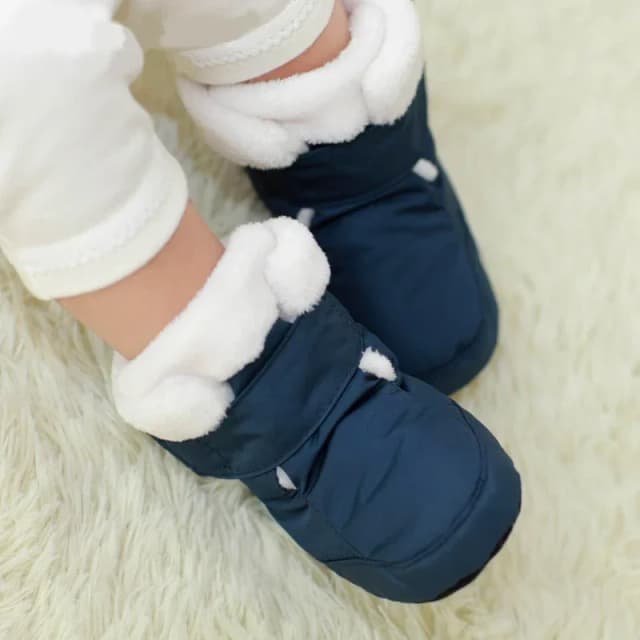 Matka dziecięce buty dziecięce buciki Unisex zimowe ciepłe buty dla niemowląt ze sztucznego futra wewnętrzne śnieg maluch Prewalker Bootie