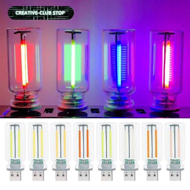 Samochodowa lampka nocna LED USB Możliwość przyciemniania dotykowego Żarówka LED Przenośne oświetlenie Plug and Play Dekoracyjne światło nastrojowe