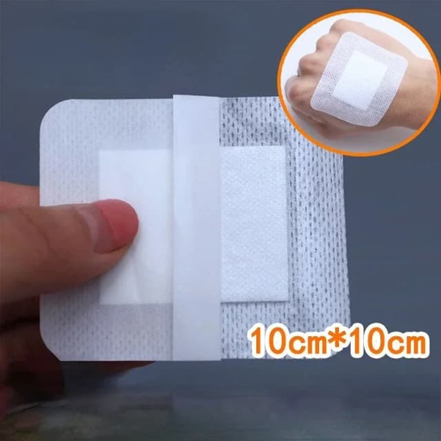 30 szt. Samoprzylepny opatrunek na ranę medyczna włóknina taśma mocująca tynk gaza mocowanie igły taśma chirurgiczna 10cm x 10cm
