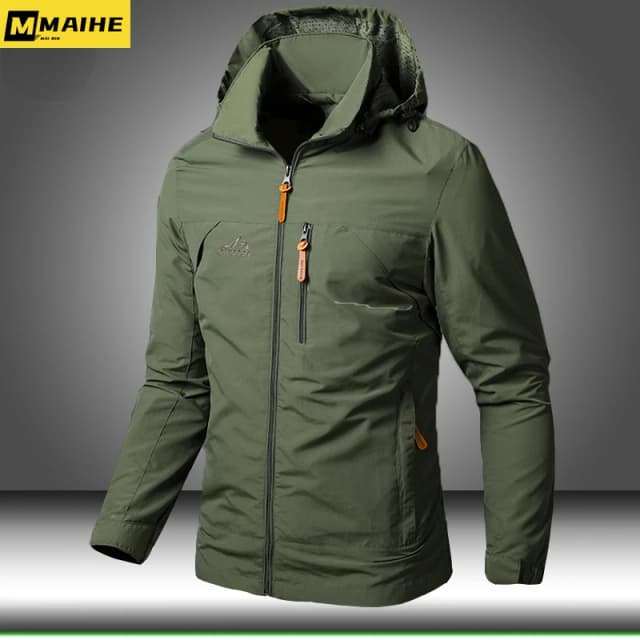 Męskie kurtki wiatrówki wodoodporny wojskowy płaszcz z kapturem męskie nowe kurtki bojowe mężczyźni jesień Outdoor piesze wycieczki jazda na rowerze Bomber znosić