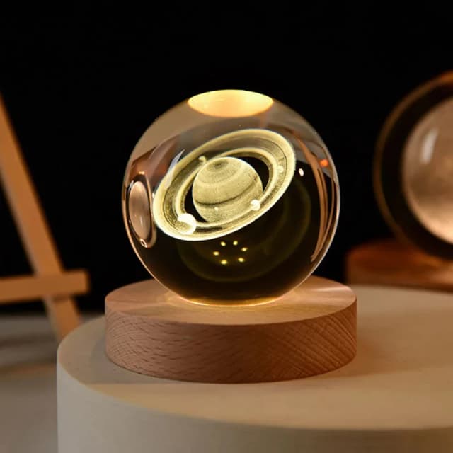 6cm 3D kryształowa kryształowa kulka planeta światło nocne grawerowany laserem układ słoneczny astronomia prezent urodzinowy na blat dekoracja