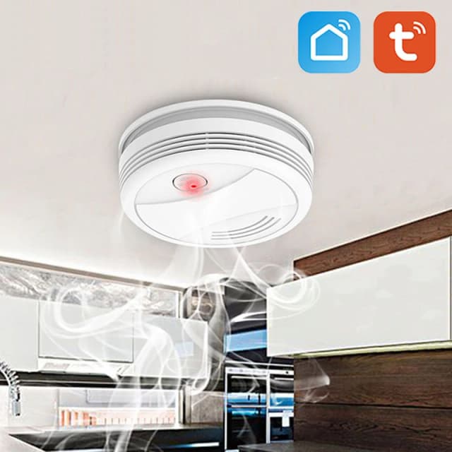 Tuya WiFi czujnik dymu ochrona przeciwpożarowa czujka dymu Alarm przeciwpożarowy System bezpieczeństwa w domu strażacy czujnik dymu