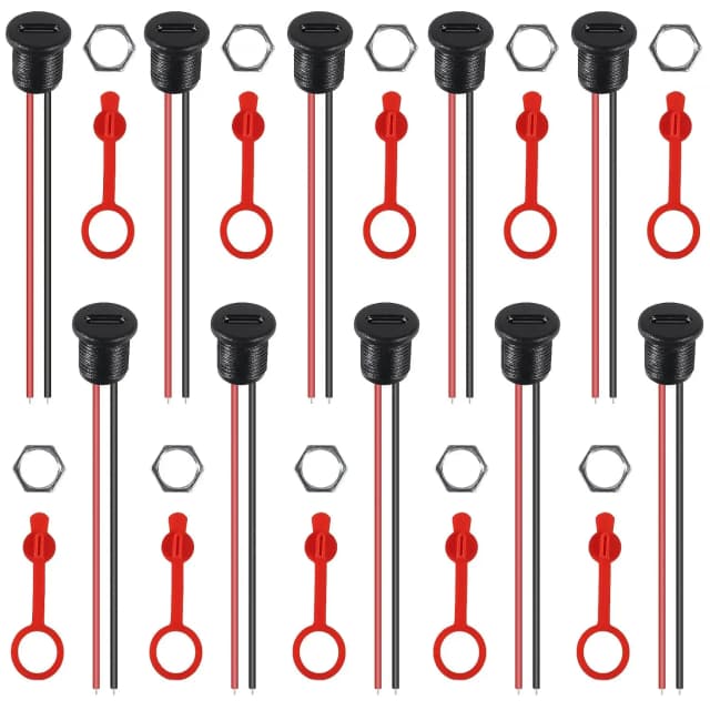 10/20 szt. Gniazdo ładowania 2-pinowe żeńskie złącze montażowe adapter port USB typu C interfejs ładowania z osłonką