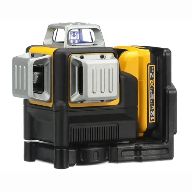 DEWALT DW089LG Poziomica laserowa 12 linii 3 x 360 stopni Pionowy poziomy laser z zieloną wiązką do zastosowań zewnętrznych Akumulator litowo-jonowy 12 V