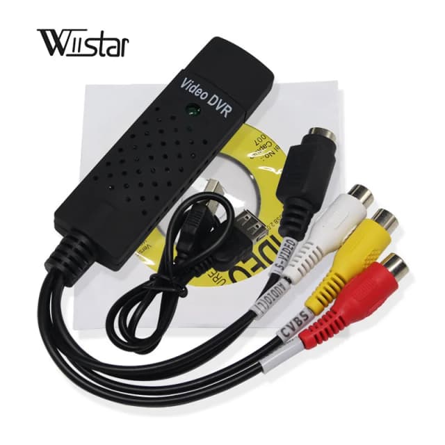 Karta przechwytująca wideo USB Easy Cap VHS VCR Mini DV Hi8 DVD to Digital Converter RCA/S-video to USB 2.0 Audio Video Record Capture