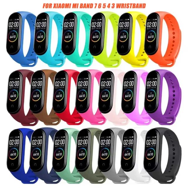 Pasek do zegarka Xiaomi Mi Band 7 6 5 4 3 Silikonowa bransoletka na nadgarstek Correa Mi Band 6 7 5 4 Akcesoria do smartwatcha