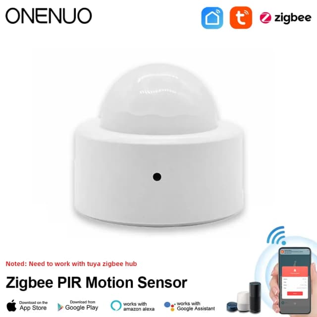 ONENUO Tuya Zigbee Mini inteligentny czujnik ruchu PIR ludzkie ciało czujnik podczerwieni zabezpieczenie przed kradzieżą pilot aplikacji Tuya Smart Life