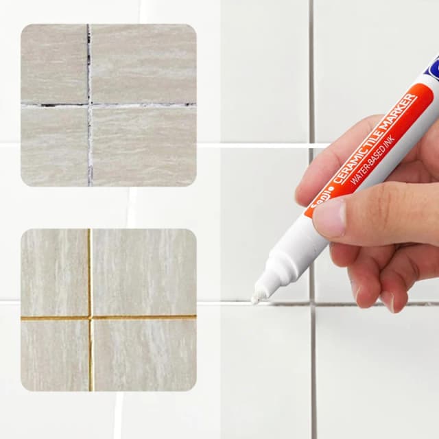 Marker do fug ceramicznych, wodoodporny, odporny na pleśń, pisak do naprawy fug w kuchni i łazience, do ścian i podłóg.