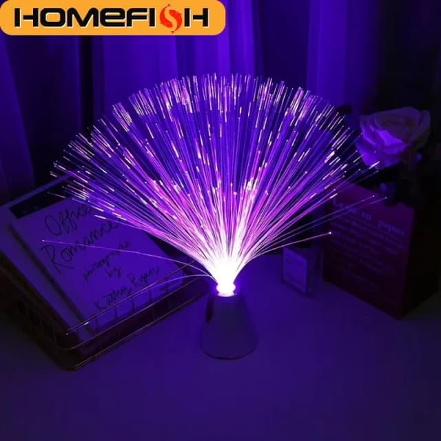 Lampa światłowodowa LED HOMEFISH 7-kolorowa, imitująca gwieździste niebo, do dekoracji świątecznych, na wesela, jako element centralny na przyjęcia, do dekoracji wnętrz.