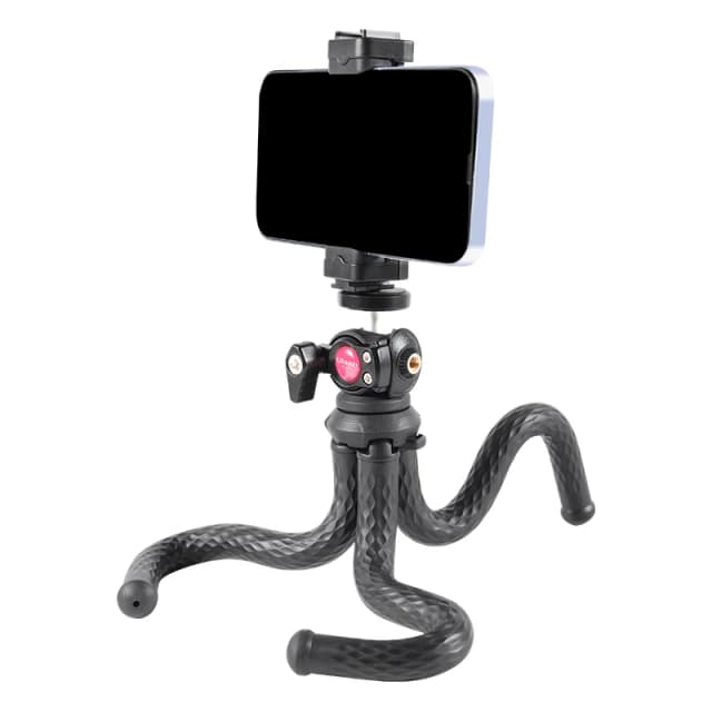 Ulanzi FT-01 Statyw Octopus Elastyczny do telefonu SLR DSLR Aparat fotograficzny z głowicą kulową 1/4'' Śruba Cold Shoe Smartphone Clip Selfie Stick