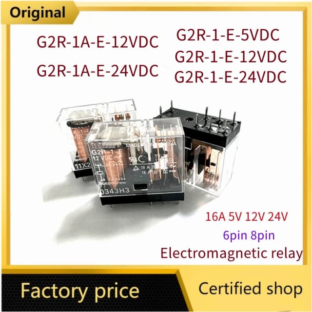 G2R-1 1A 1-E -5VDC 12VDC 24VDC Przekaźnik mocy 6-pin 8-pin 16A G2R-1A-E-12VDC G2R-1A-E-24VDC G2R-1-E-5VDC G2R-1-E-12VDC G2R-1-E-24