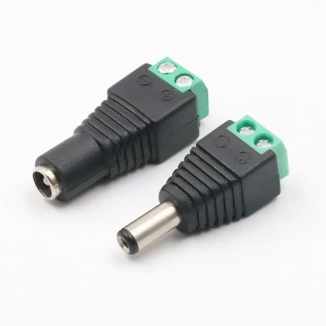 5 sztuk/par 5.5 x 2.1mm 5.5 x 2.5mm Złącze DC Męskie Żeńskie Wtyk Adapter do Taśmy LED 3528 5050, Kamery