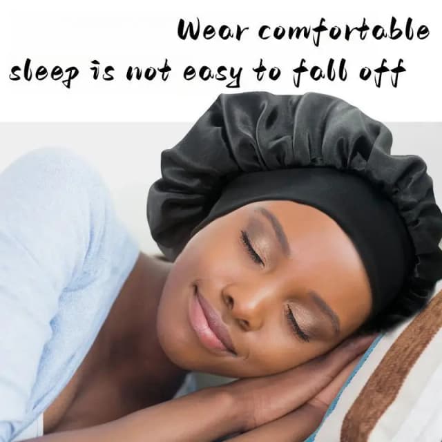Nowo satynowa nocna czapka damska solidna czapka do spania czapka nocna do snu dla kobiet Unisex czapka