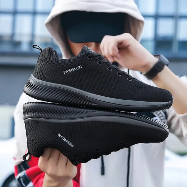 Męskie buty do biegania i chodzenia z dzianiny Modne, codzienne męskie trampki Oddychające sportowe sportowe buty gimnastyczne Lekkie buty do biegania