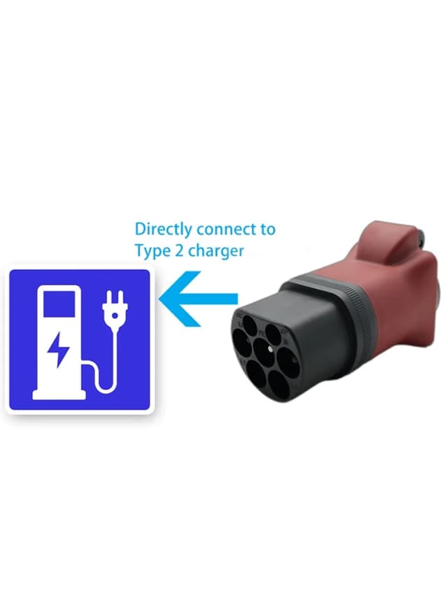Przenośny adapter do ładowania pojazdów elektrycznych 220 V typu 2 z wtyczką męską na gniazdo Schuko do ładowarki EV