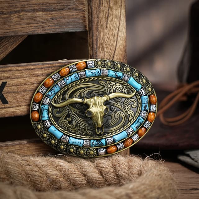 Zachodnia klamra paska Inicjał Vintage-Cowboy Rodeo Srebrna duża klamra paska dla mężczyzn i kobiet